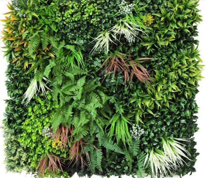 Mix Leaves Grass Mat 100X100cm
